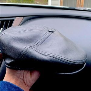 Genuine leather Goorin bros drivers cap